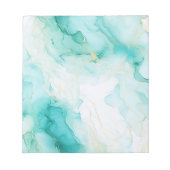 Bloc-note Marbre blanc Mint Green Gold (Devant)