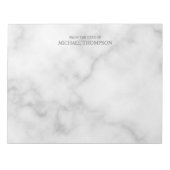 Bloc-note Marbre Blanc Professionnel (Devant)