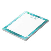 Bloc-note Marbre bleu et noir Turquoise personnalisé (Tourné)