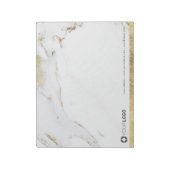 Bloc-note Marbre d'or moderne luxe personnalisable Papeterie (Tourné)