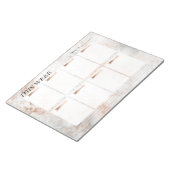 Bloc-note Marbre doré rose vierge élégant Planificateur hebd (Incliné)