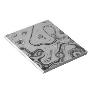 Bloc-note Marbre en granit noir et blanc Design d'art couleu