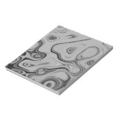 Bloc-note Marbre en granit noir et blanc Design d'art couleu (Tourné)