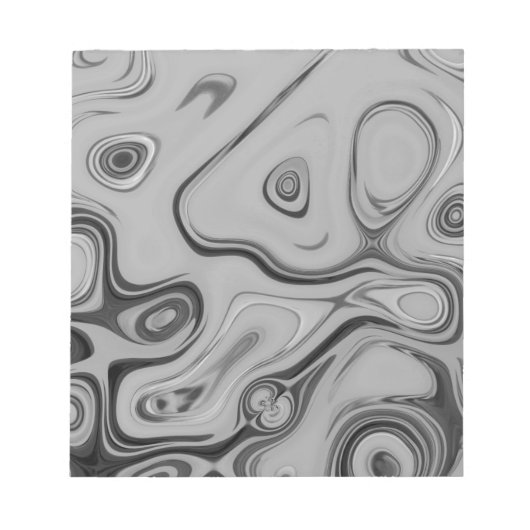 Bloc-note Marbre en granit noir et blanc Design d'art couleu (Devant)