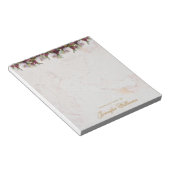 Bloc-note Marbre floral Bourgogne Peonies Golden Script Girl (Incliné)