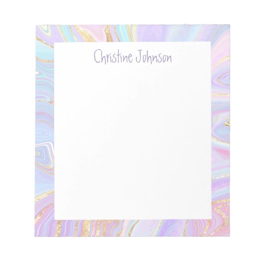 Bloc-note marbre fluide (Devant)