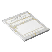Bloc-note Marbre Gris Or Mat Mat Médecin Ordonnance (Incliné)
