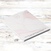 Bloc-note Marbre rose clair élégant logo d'entreprise