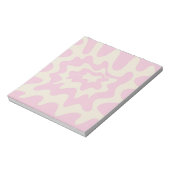 Bloc-note Marbre rose Super Wavy Stripe Printemps moderne (Tourné)