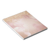 Bloc-note Marbre Rosegold Blush avec Droplets Parties scinti (Incliné)