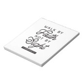 Bloc-note "Marcher par la foi" Bible Verse Typographie Desig (Tourné)