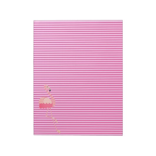 Bloc-note Marcher rose Flamant rose note Pad (Tourné)