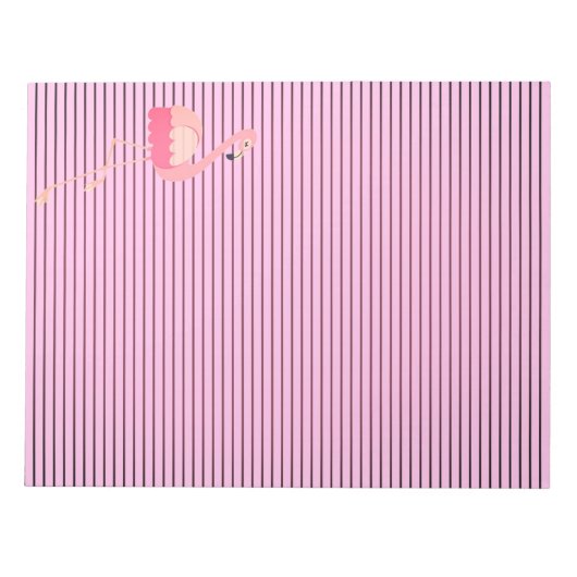 Bloc-note Marcher rose Flamant rose note Pad (Devant)