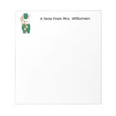 Bloc-note Marching Band Bunny Trombone Green Personalize (Devant)