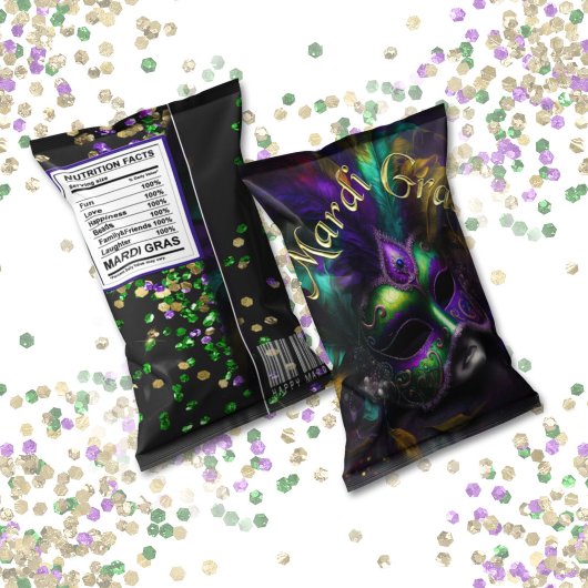 Bloc-note Mardi Gras Carnival Chip Bag Wrappers Fête Faveurs