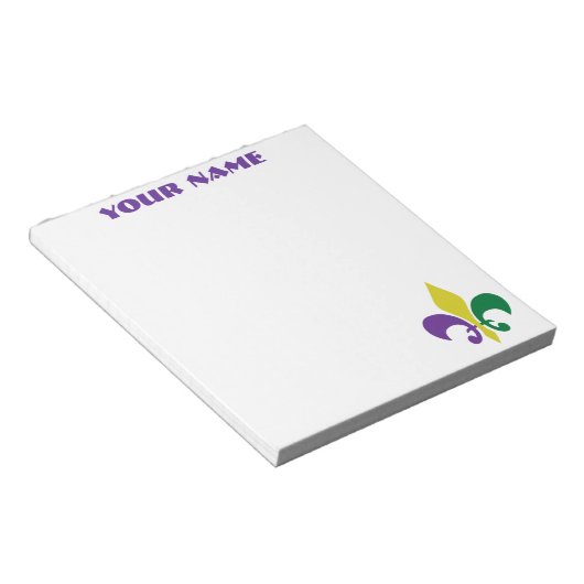 Bloc-note Mardi Gras ~ Fleur De Lis (Incliné)
