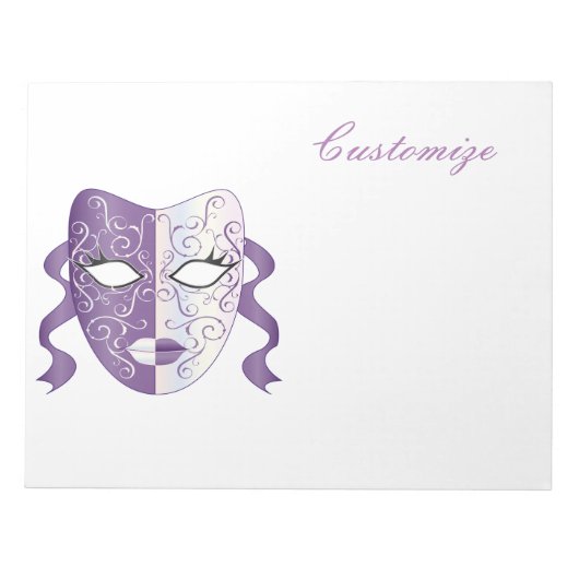 Bloc-note Mardi Gras Masque Thunder_Cove (Devant)