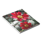 Bloc-note marguerite rose chaud rouge / marguerites fleurs (Incliné)