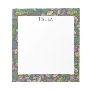 Bloc-note Marguerites blanches victoriennes Papillons violet