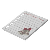 Bloc-note Mariage D'Argent Personnalisé Les Cloches À Faire (Tourné)