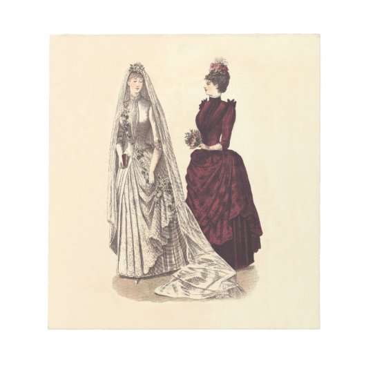 Bloc-note Mariage de femmes de mariée vintage (Devant)