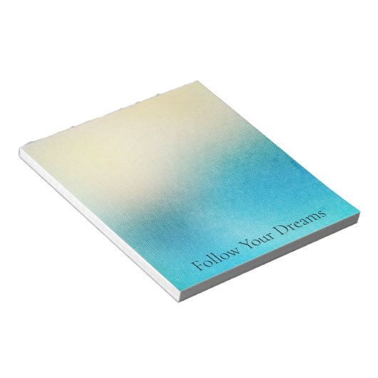 Bloc-note Mariage de plage turquoise blanc aqua bleu (Incliné)