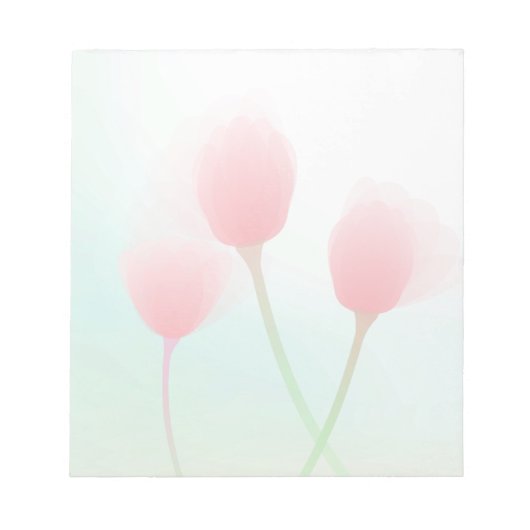 Bloc-note Mariage de Tulips Pastel Rose doux (Devant)