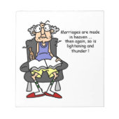 Bloc-note Mariage, Éclair, Humour tonnerre (Devant)