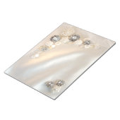 Bloc-note Mariage Faux White Pearl and Diamond Buttons (Incliné)
