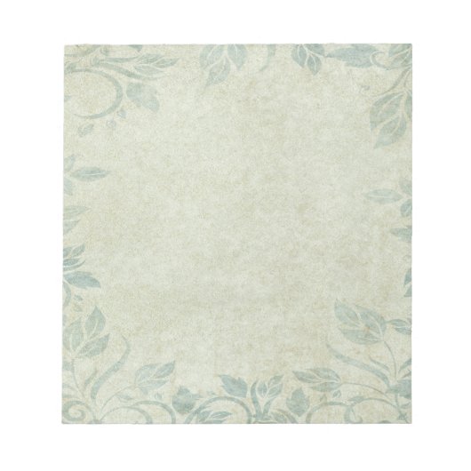 Bloc-note Mariage Floral Vintage bleu (Devant)