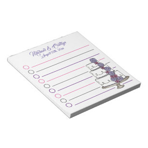 Bloc-note Mariage Groom Personnalisé Fruit Fleur Mariage Fav