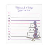 Bloc-note Mariage Groom Personnalisé Fruit Fleur Mariage Fav (Devant)