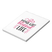 Bloc-note Mariage Mama Femme Béni de vie (Tourné)