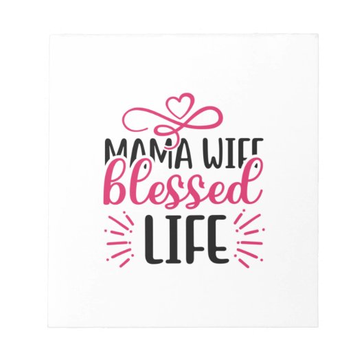 Bloc-note Mariage Mama Femme Béni de vie (Devant)