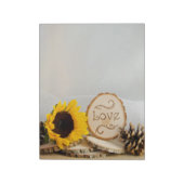 Bloc-note Mariage rustique Tournesol (Tourné)