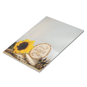 Bloc-note Mariage rustique Tournesol