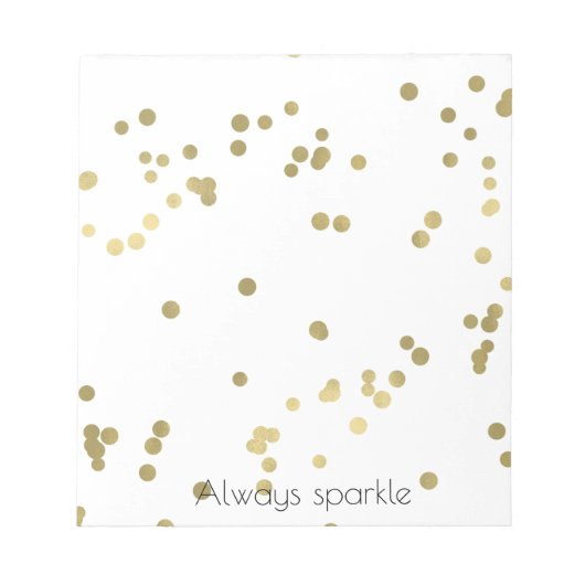 Bloc-note Mariage Sparkle Gold Confetti (Devant)