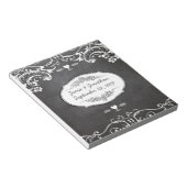 Bloc-note Mariages de typographie de tableau noir (Incliné)