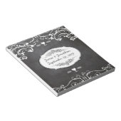 Bloc-note Mariages de typographie sur tableau noir (Incliné)