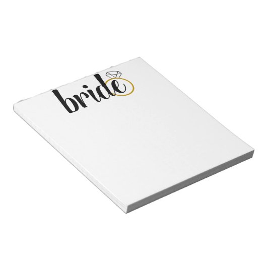 Bloc-note Mariée avec anneau (Incliné)