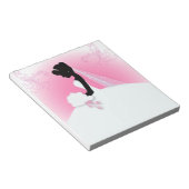 Bloc-note Mariée Mme Right Pink mariée silhouette (Incliné)