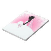 Bloc-note Mariée Mme Right Pink mariée silhouette (Tourné)
