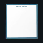 Bloc-note Marine bleu simple moderne<br><div class="desc">Bloc-notes de bord professionnel simple et moderne</div>