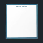 Bloc-note Marine bleu simple moderne<br><div class="desc">Bloc-notes de bord professionnel simple et moderne</div>