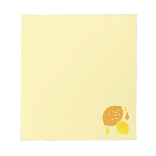 Bloc-note Marine Blue Lemon Art - Refresh Citrus Design (Devant)