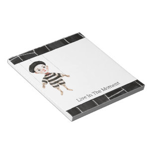 Bloc-note Marionnette Points Blancs Noirs