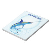 Bloc-note Marlin Bleu Jaillissant de l'Océan (Tourné)
