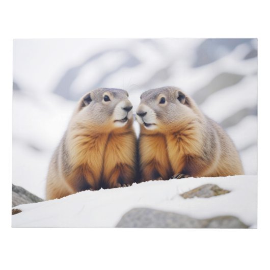 Bloc-note Marmotte Animal Nature Faune Affection Prévenance (Devant)