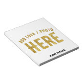 BLOC-NOTE MARQUE BLANCHE MODERNE ET PERSONNALISABLE VÉRIFIÉE (Incliné)