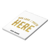 BLOC-NOTE MARQUE BLANCHE MODERNE ET PERSONNALISABLE VÉRIFIÉE (Tourné)